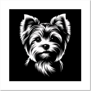 Portrait of a Yorkshire Terrier Posters and Art